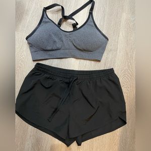 Bundle Matching Sports Bra and Running Shorts